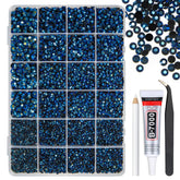 Piedras resina azul tinta qiipii 2mm para brillo en uñas