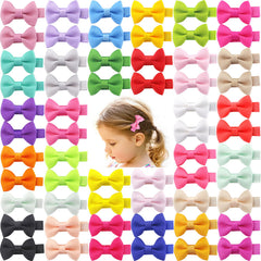 Conjunto QingHan de lazos para niñas con clips forrados de 4,5 cm.