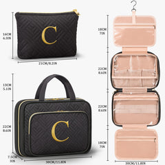 Qinline bolsa de maquillaje colgante para acceso rápido y ordenado.