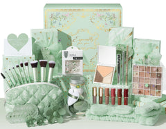 Qinline caja-regalo de maquillaje para adolescentes con tarjetas de afirmaciones inspiradoras