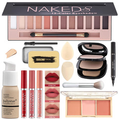 QIONG kit maquillaje todo en uno paleta nude 12 colores para looks naturales