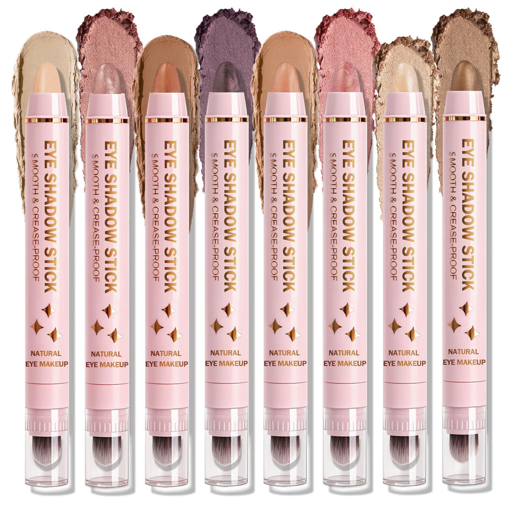 QIUFSSE sombra de ojos crema dual con punta suave para definición precisa.