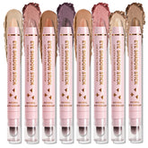 QIUFSSE sombra de ojos crema dual con punta suave para definición precisa.