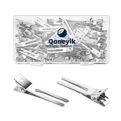 Clip Qoneyik con dos dientes para rizos, acabado plateado y sujeción suave.