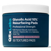QRxLabs almohadillas de ácido glicólico, empaque de 50 unidades para uso diario en rostro