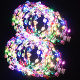 QSJQllo corona de flores LED iluminada para fiestas y eventos.