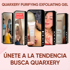 Aplicación en manos de QUARXERY, exfoliante suave para piel limpia.