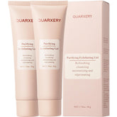 QUARXERY gel exfoliante para cara en botella, limpieza de poros y textura suave.