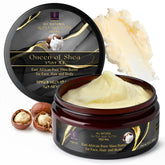 Queen of Shea manteca karité cruda frasco: hidratación profunda para la piel