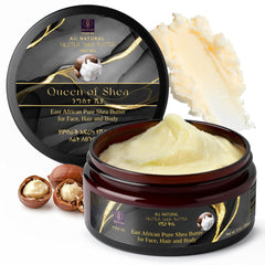 Queen of Shea manteca karité cruda frasco: hidratación profunda para la piel