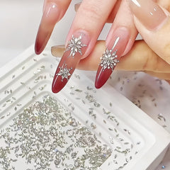 Charm de uñas Quezadyl 3D rombo zircon brillo elegante para manicura