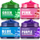 QUNGCO cera color morado: look temporal con fijación suave y lavado fácil.