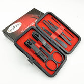 QURIPE conjunto manicura 7 piezas en estuche negro para viaje