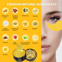 Qyiywim ingredientes cafeína oro nano para revitalizar la mirada