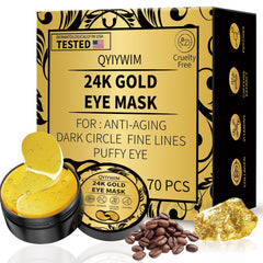 Parche ocular Qyiywim 24K oro en aplicación suave para ojos cansados