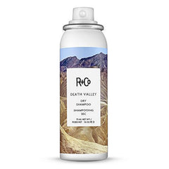 R+Co Death Valley Champú Seco: botella frontal para refrescar el cabello y dar ligereza.