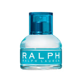 Ralph Lauren fragancias: botella de cristal claro, belleza atemporal para uso diario.