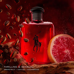 Polo Red: primer plano del acorde de cafe para iniciar el dia.