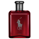 Ralph Lauren Polo Red, botella roja visible para aroma intenso