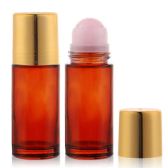 RAMFIYN frascos aplicacion rodillo ambar 50 ml protege cosméticos sensibles a la luz