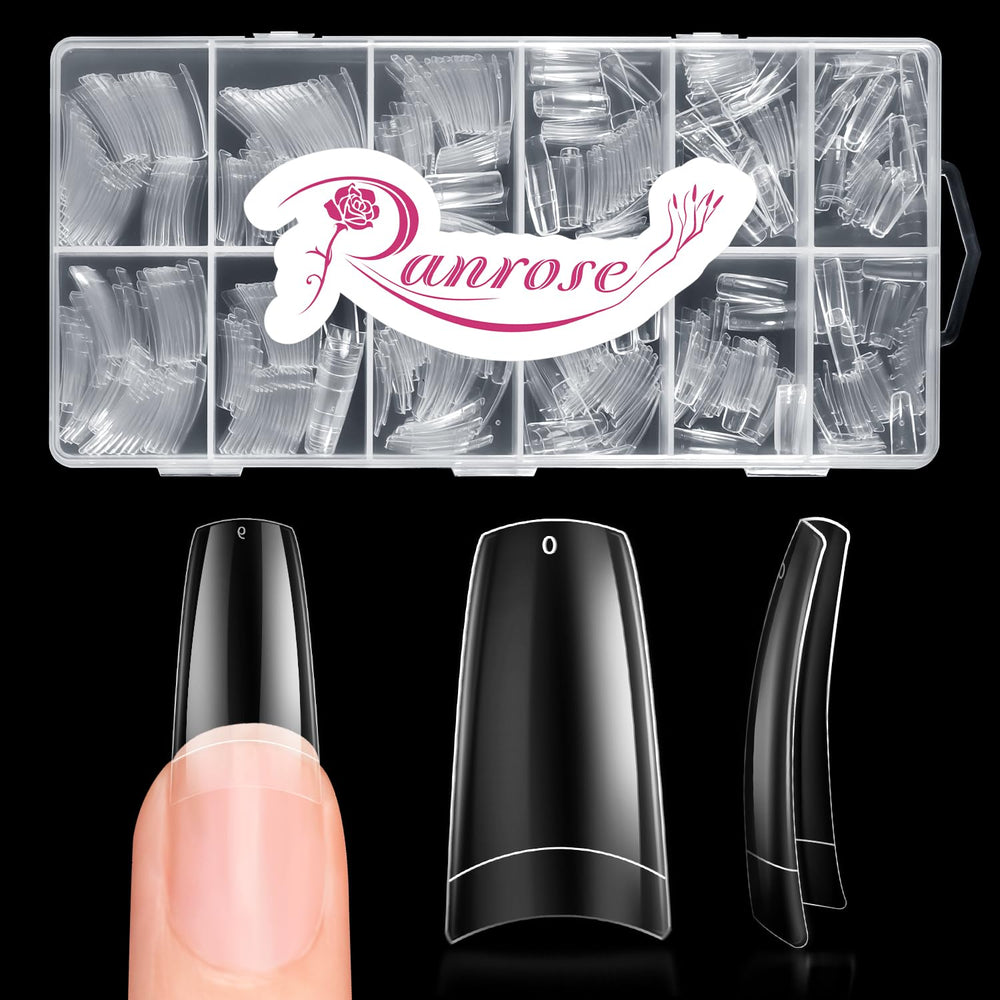 Ranrose 504 piezas uñas francesas: juego completo para manicura clara y duradera
