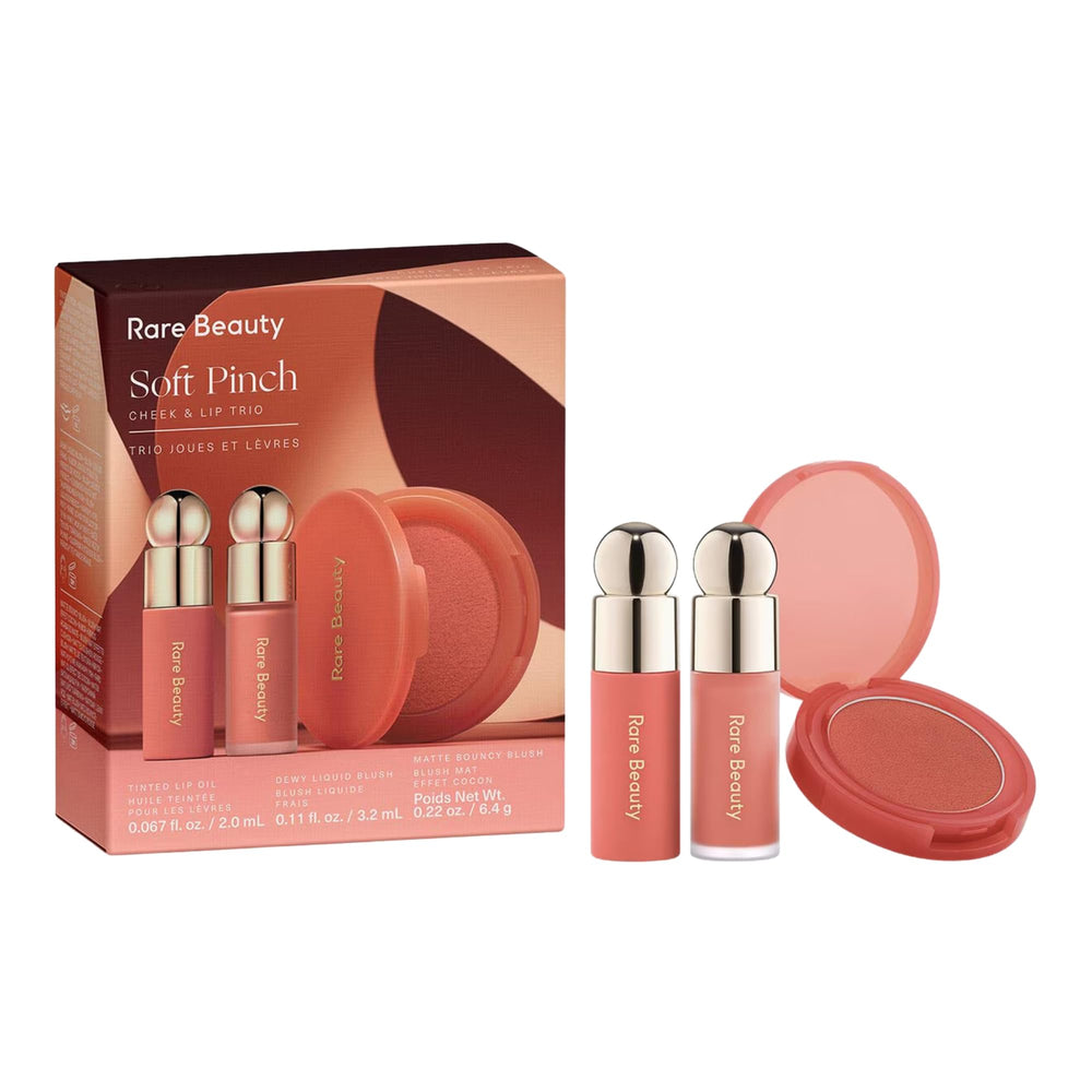 Coffret Rare Beauty Soft Pinch – blush matte sur les joues pour un éclat naturel.