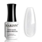 RARJSM base gel claro con fibra de vidrio para reparación de uñas