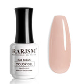 RARJSM Esmalte gel nude rosa en bote con acabado natural suave para uñas