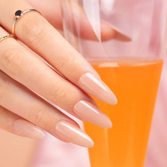 Esmalte gel rosa lechoso de RARJSM, aplicación fácil para uñas.