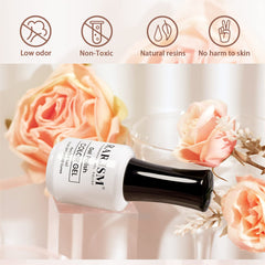 RARJSM Esmalte Gel Rosado Translúcido: tono discreto para uñas elegantes.
