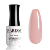 Esmalte gel RARJSM tono rosado neutro para uñas naturales