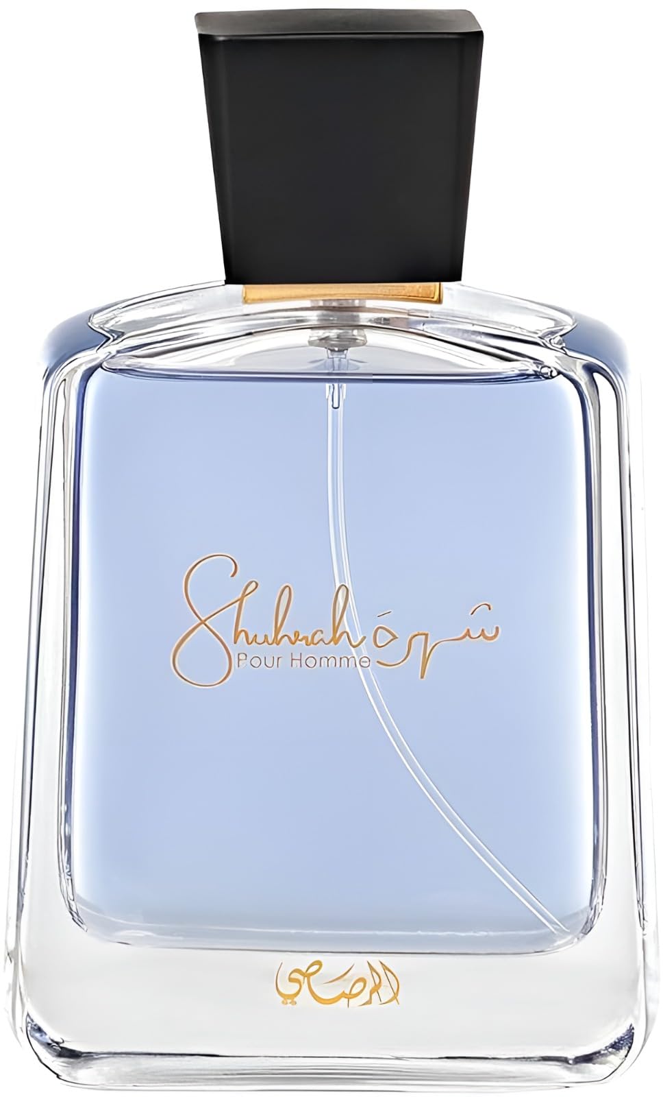 Rasasi Shuhrah, presentación del frasco elegante para ocasiones especiales.