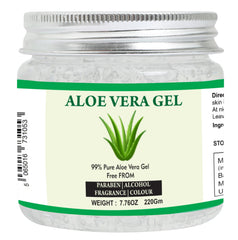 Raslok Aloe Vera Gel, pote de aplicación suave para hidratación diaria de piel y rostro.