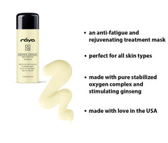 Aplicación facial de Raya Mascarilla de Oxígeno para sensación refrescante.