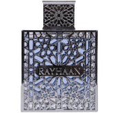 Rayhaan Aquatica: notas de salida con bergamota, lima y mandarina para un inicio fresco.