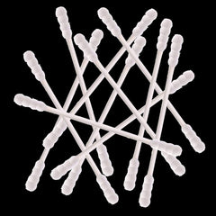 Rayhee hisopos de algodón con cabeza espiral doble para limpieza precisa