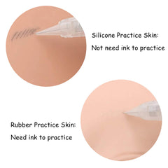 Rayyl piel práctica para cejas, tamaño 7.4x5.6 pulgadas, ideal para principiantes.