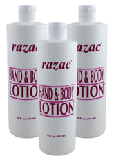 Razac loción para manos y cuerpo 16 oz en pack de 3, hidratación duradera.
