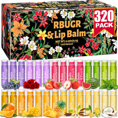 Bálsamo labial RBUGR set de 12 sabores para hidratación diaria.