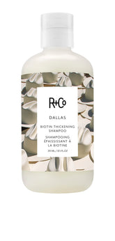 R+Co Dallas Champú Engrosante: botella elegante para volumen capilar