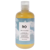 R+Co Baobab reparador, champú en botella elegante para limpieza suave.