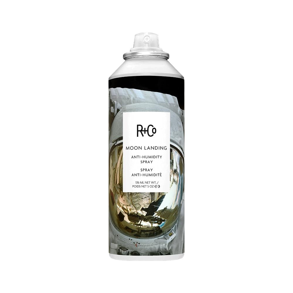R+Co Moon Landing spray controla el frizz y la humedad para un acabado satinado