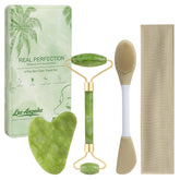 Real Perfection guasha: herramienta facial de jade para definir contornos y relajar la mandíbula