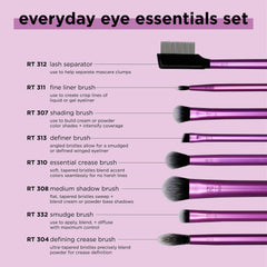 Real Techniques, brocha 310 para pliegue, crea transiciones suaves.