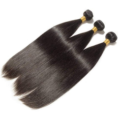 Rebasar cabello humano natural negro para look suave y versátil.