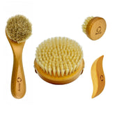 Reccsy 4 cepillos secos para el cuerpo, exfoliación suave y estimulación de la circulación.