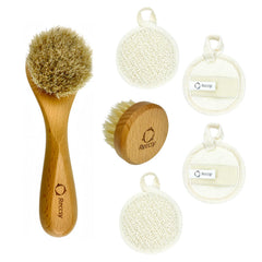 Reccsy cepillo seco facial para drenaje linfático, uso suave y cómodo.