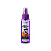 Protector térmico Red by Kiss en botella mostrando protección de calor para peinados seguros