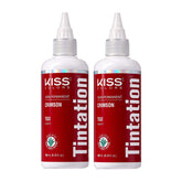 Tintación carmesí de Red by Kiss en bote, color intenso y duradero para un cambio audaz.