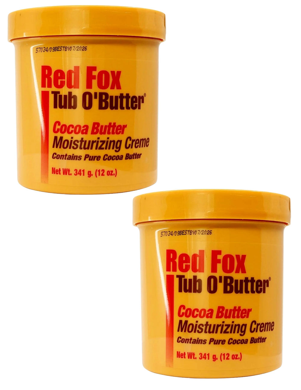Red Fox Tub O'Butter Cocoa Butter, bote de crema para piel suave y nutrida